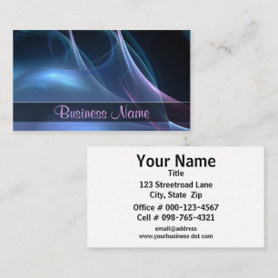 Pink and Blue Silky Streaks Business Card