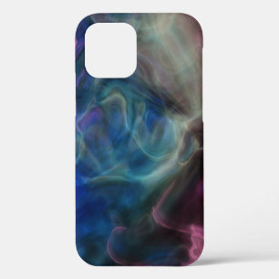 pink and blue smoke abstract iPhone 12 case