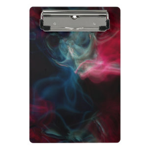 pink and blue smoke abstract mini clipboard