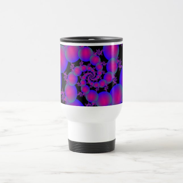 Pink and Blue Spiral Bubbles Mug (Center)