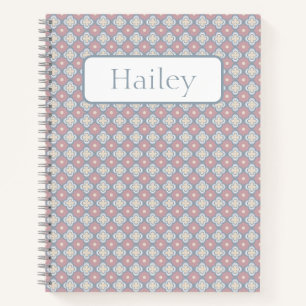Pink and Blue Spiral Notebook