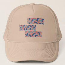 Pink and Blue Split Doodle Pattern