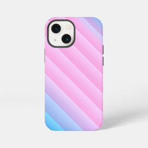 Pink and Blue Stripes, Beautiful Pastel Colours iPhone 13 Mini Case