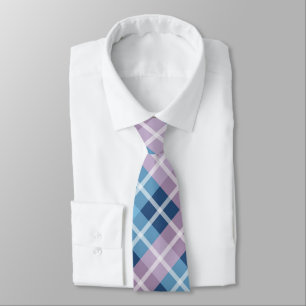 Pink And Blue Tartan Christmas  Tie