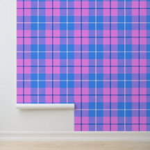 Pink And Blue Tartan Plaid