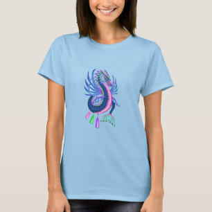 Pink and Blue Water Dragon T-Shirt