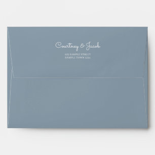 Pink and Blue watercolor return address Envelope