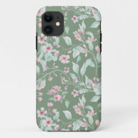 Pink and blush floral pattern Case-Mate iPhone ca