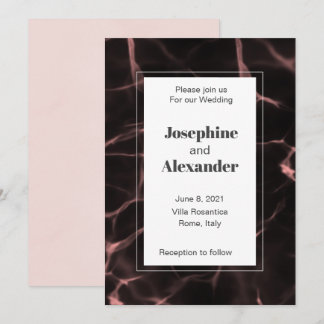 Pink and Blush Marbled Theme Invitation