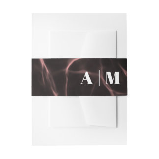 Pink and Blush Marbled Theme Invitation Belly Band