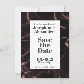 Pink and Blush Marbled Theme Save The Date