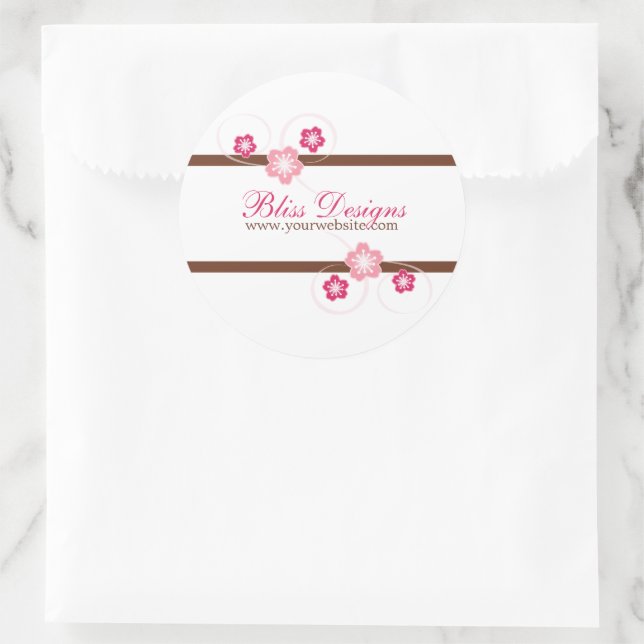 Pink and Brown Cherry Blossom Promo Stickers (Bag)