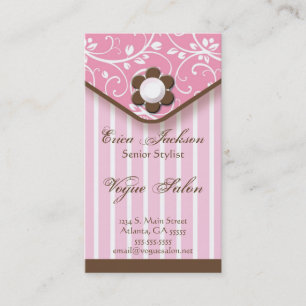 Pink and Brown Clutch Business Card