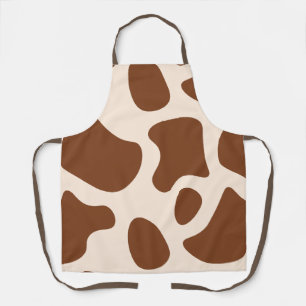 Pink and Brown Cow Print Apron