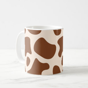 Pink and Brown Cow Print Coffee Mug