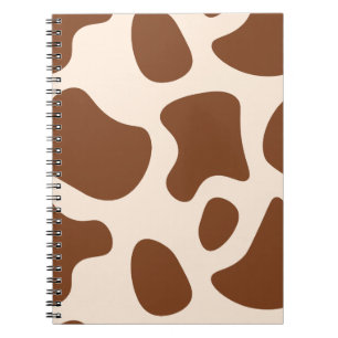 Pink and Brown Cow Print Notebook