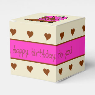 Pink and Brown Cowgirl Birthday Party Favour Box
