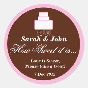 Pink and brown How Sweet it is Sticker