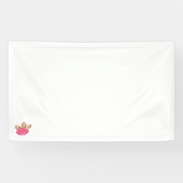 pink and brown illustration Vinyl Banner  (Horizontal)