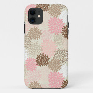 Pink And Brown Mum Pattern iPhone 11 Case