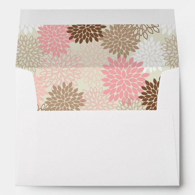 Pink And Brown Mum Pattern Envelopes (Back (Bottom))
