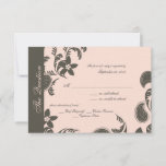 Pink and Brown Paisley and Floral RSVP Card<br><div class="desc">Soft pink and chocolate brown paisley and floral response card to match our "Cocoa Indulgence" invitation set. 


com</div>