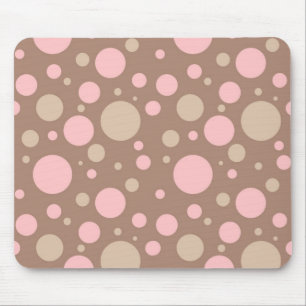 ~~Pink and Brown Polka Dots Mouse Mat