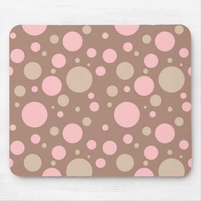 ~~Pink and Brown Polka Dots Mouse Mat (Front)