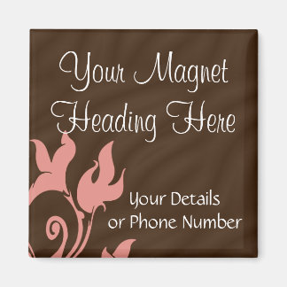 Pink and Brown Swirl Magnet