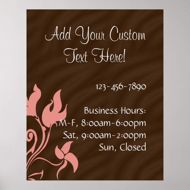 Pink and Brown Swirl Poster (Front)