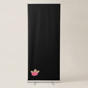 pink and brown Vertical Retractable Banner