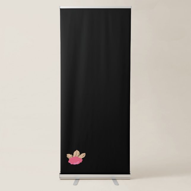 pink and brown Vertical Retractable Banner (Front)
