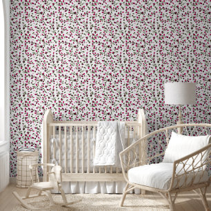 Pink and Burgundy Berries and Vines Wallpaper