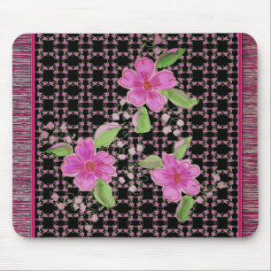 Pink And Burgundy Magic Carpet Designer Mouse Mat