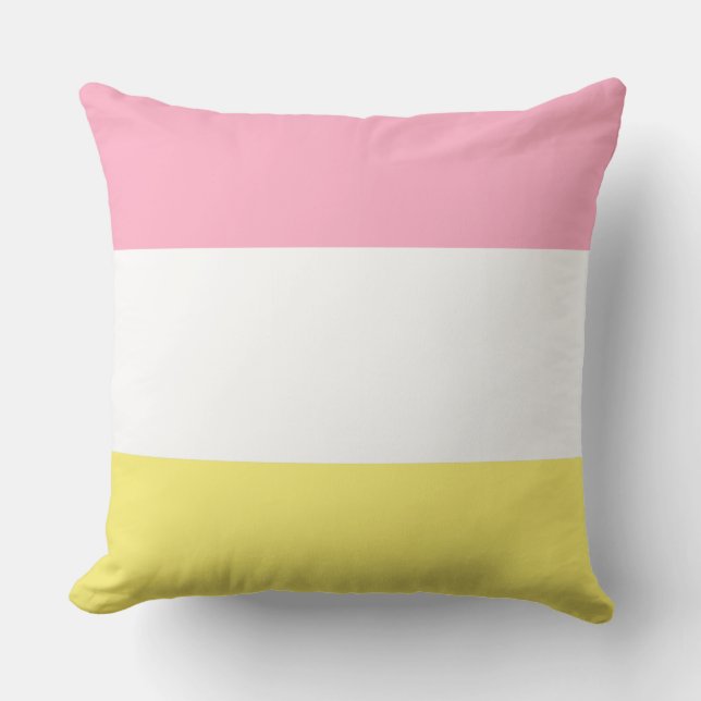 Pink and Butter Yellow Cushion (Front)
