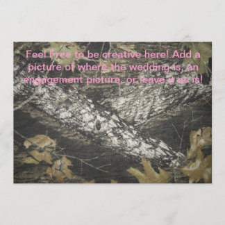 Pink and Camo Invitation