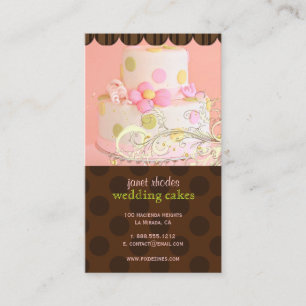 Pink and Chocolate Bakery/pâtisserie Business Card