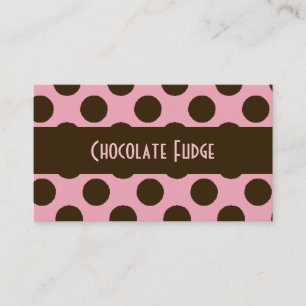 Pink and Chocolate Brown Business Card