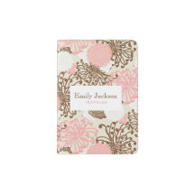 Pink and Chocolate Graphic Chrysanthemums