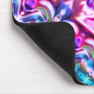 Pink and colourful rapport with rough glass style mouse mat