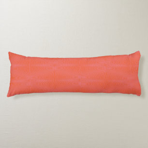 Pink and Coral Wavy Stripe Pattern Modern Abstra Body Cushion