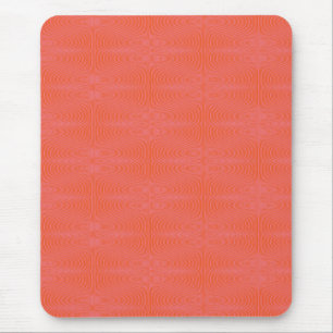 Pink and Coral Wavy Stripe Pattern Modern Abstra Mouse Mat