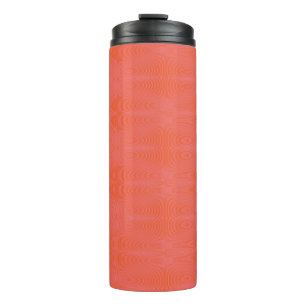 Pink and Coral Wavy Stripe Pattern Modern Abstra Thermal Tumbler