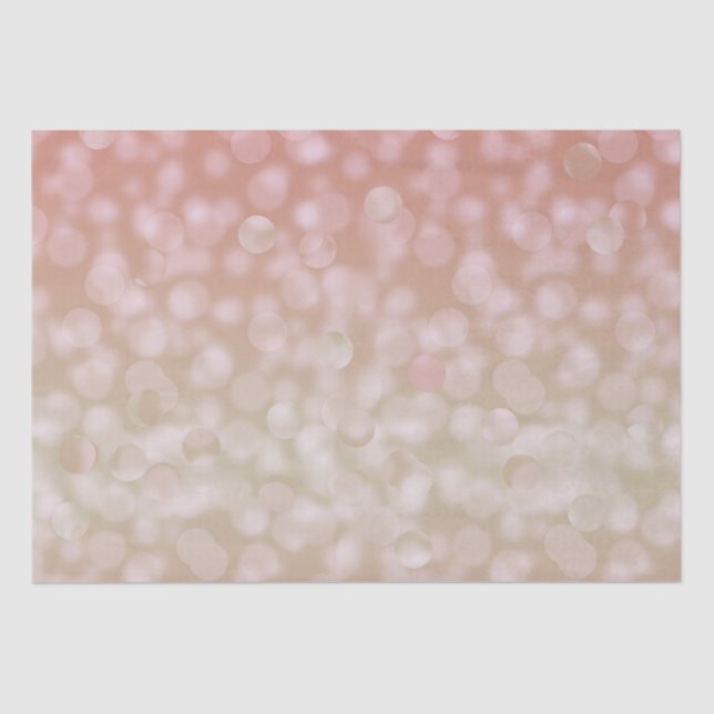Pink and cream bokeh tissue paper (Front)