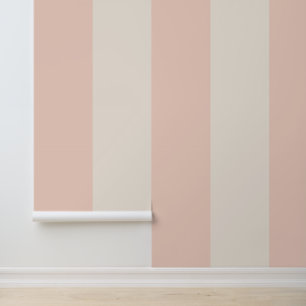 Pink and Cream Bold Stripe Wallpaper