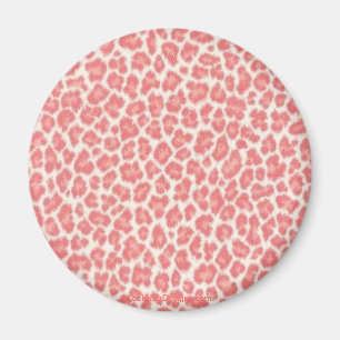 Pink and Cream Leopard Print Gifts Magnet