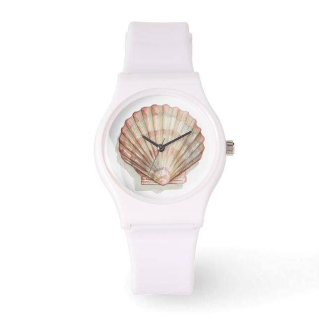 Pink and Cream Seashell Watch (Front)