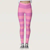 Pink and Dark Pink Purple Stripes Leggings Zazzle