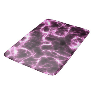 Pink and Dark Purple Marble abstract Bath Mat