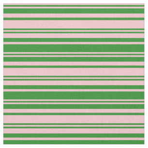 Pink and Forest Green Coloured Pattern Fabric